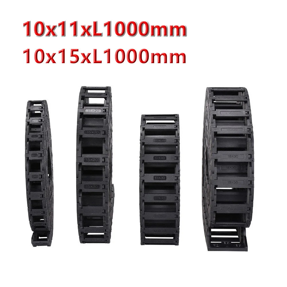 Custom Open Energy Chain 10x11 10x15 L1000mm Cable Carrier with Ends for Voron Trident 2.4 CNC 3D Printer Manufacturer