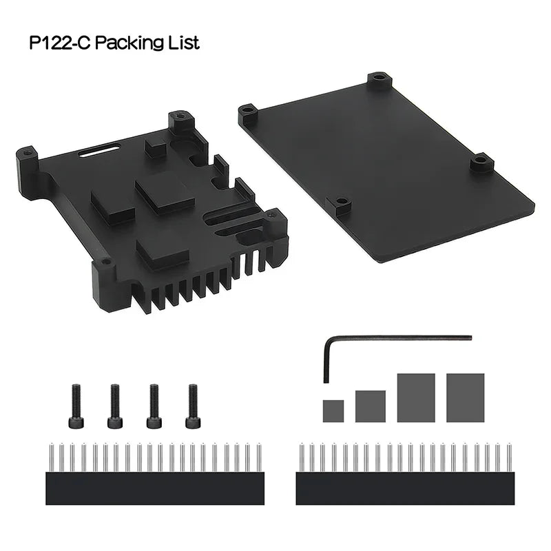 Custom Raspberry Pi 5 Case Aluminum Alloy or Shell Enclosure with Passive Cooling for Pi 5 Electronic Components