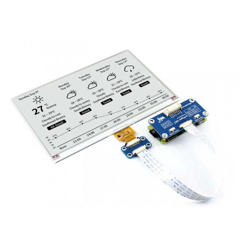 800*480 7.5inch E-Ink display HAT for Raspberry Pi 2B/3B/Zero/Zero W Two SPI interface,No Backlight Custom PCB circuit led pcba