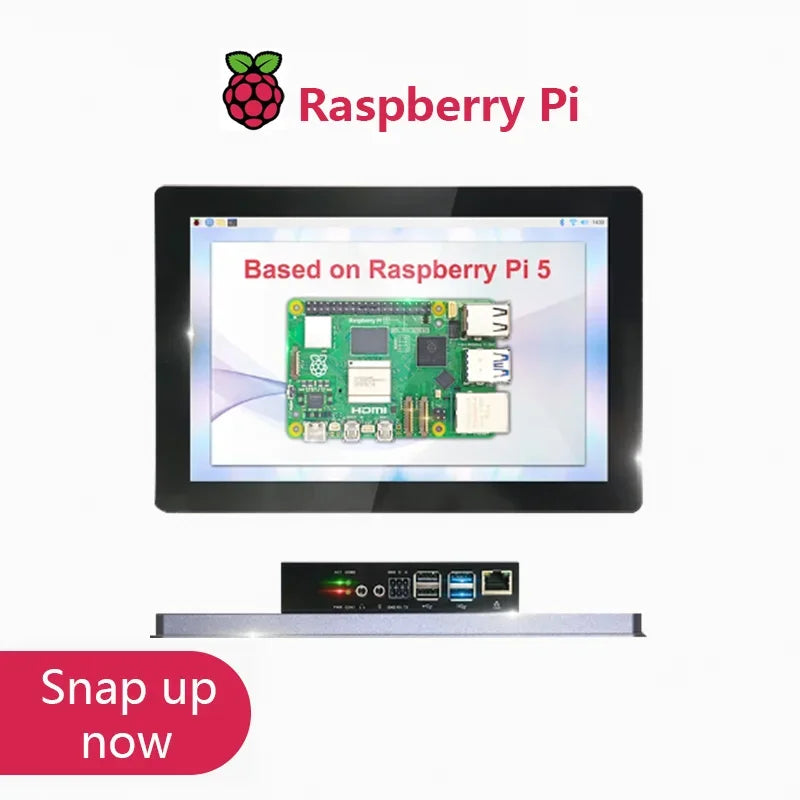 Broadcom BCM27127.0&10.1 Inch High Performance Industrial Panel PC Based on Raspberry Pi 5,Up To 8GB LPDDR4X RAM Custom