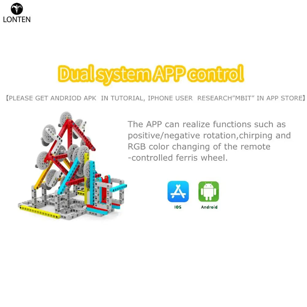 Custom Lonten 2019 New High Tech Toys for Micro:bit Programmable Building Block DIY Smart Ferris Wheel Kit Children Learning Manufacturer