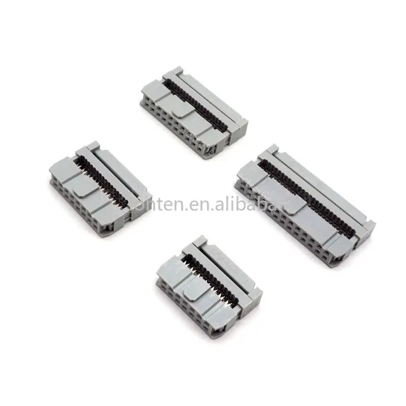 Custom FC 2.54mm IDC Socket Double Row Female Header Connector 10/14/16/20/26/30/34/40/50 Pin for 2651 26AWG 28AWG 1.27mm Cable Manufacturer