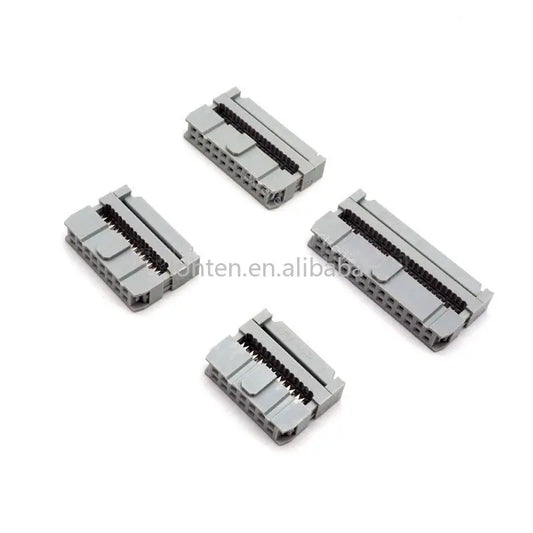Custom FC 2.54mm IDC Socket Double Row Female Header Connector 10/14/16/20/26/30/34/40/50 Pin for 2651 26AWG 28AWG 1.27mm Cable Manufacturer