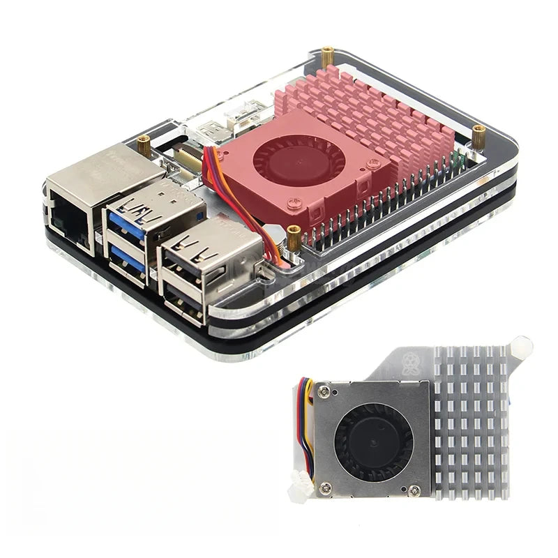 Custom Raspberry Pi 5 Acrylic Case Enclosure Shell Electronics Component Accessory