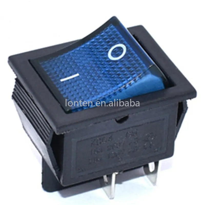 Custom Custom 5PCS KCD4 Rocker Switch ON-OFF 2 Position 4 Pins Electrical equipment With Light Power Switch Switch cap 16A 250VAC Manufacturer