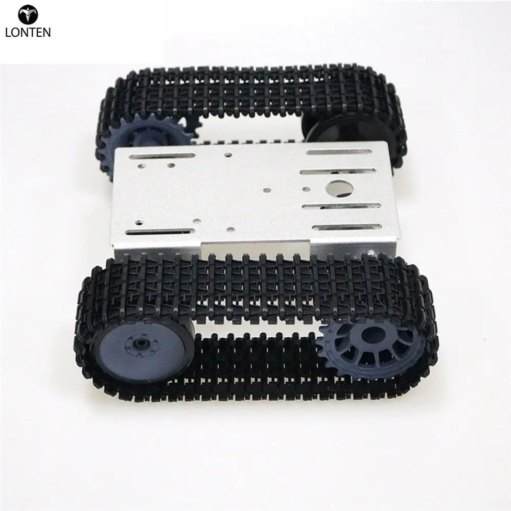 Custom Lonten TP101 High Tech Tracked Robot Smart Car Platform DIY Metal Robot Tank Crawler Chassis Platform Kit for arduinos - Silver Manufacturer
