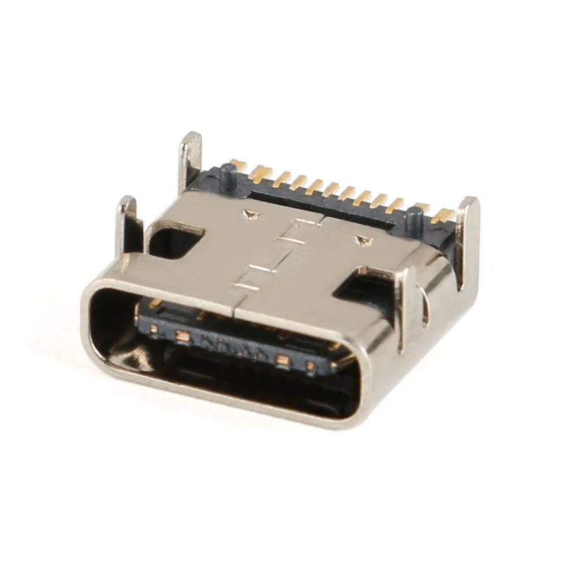 Custom 10pcs/lot 16 Pin SMT Socket Connector Micro USB Type C 3.1 Female Placement SMD DIP For PCB design DIY high current charging Manufacturer