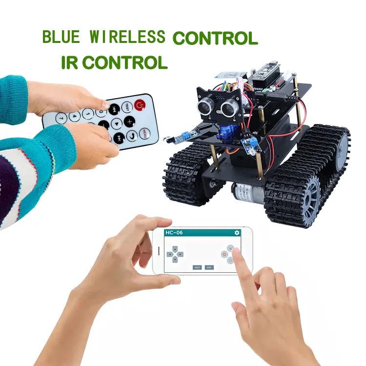 Custom Track Car Set Obstacle Avoidance Remote Control Smart Robot Kit Maker Programming Manufacturer