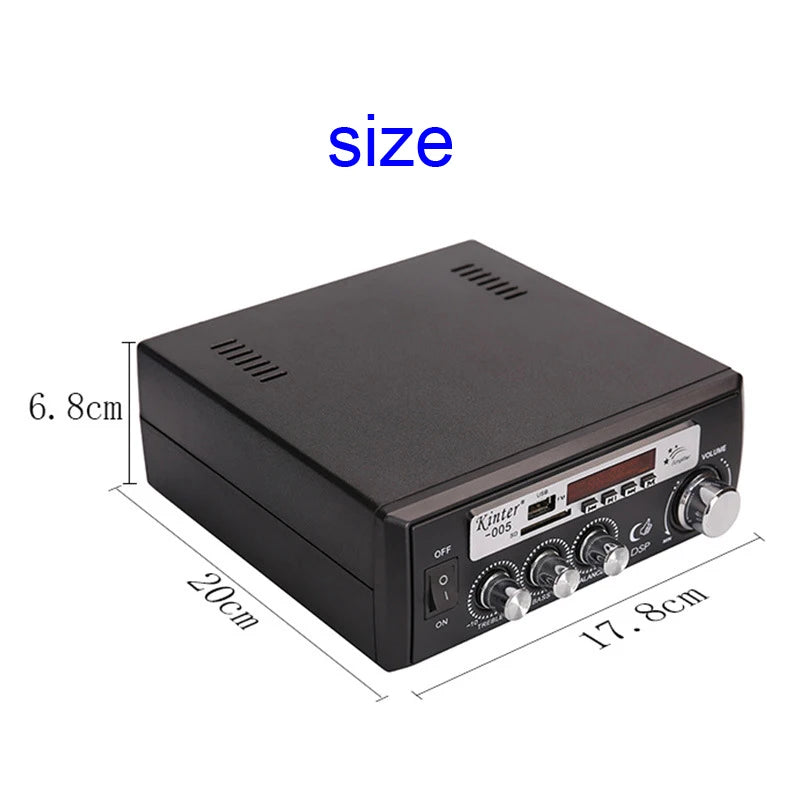 Custom 2*50W FM Radio Mp3 Player Audio Power Amplifier Stereo Equalizer Home Theater Digital Mp3 Decoder Music AMP pcb assembly Manufacturer