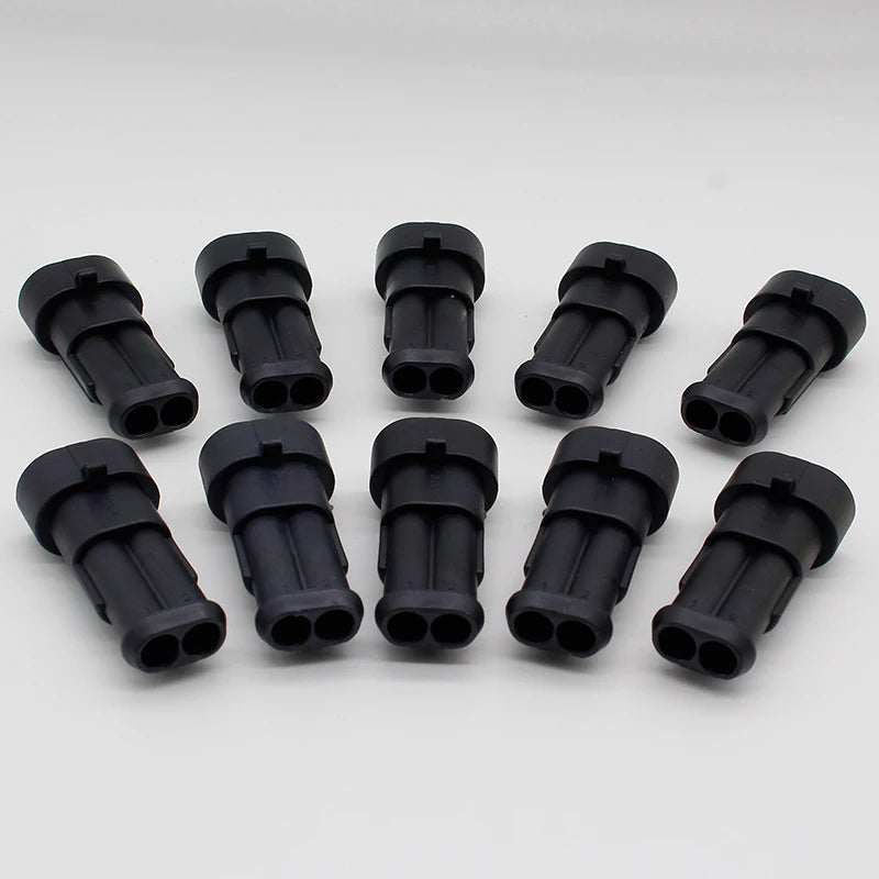 Custom Promotion! 10 Kit 2 Pin Way Waterproof Electrical Wire Connector Plug Manufacturer