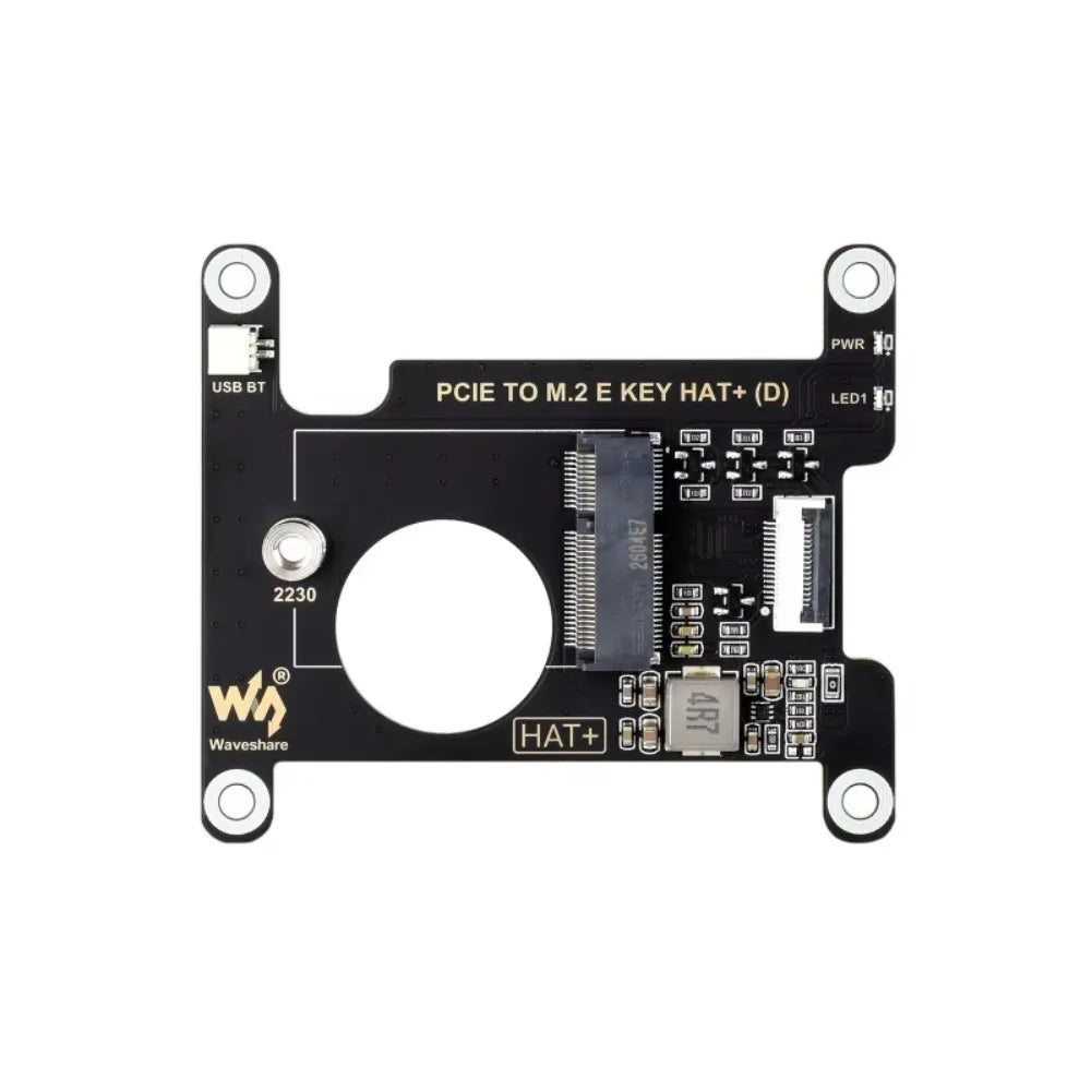 PCIe To M.2 E KEY HAT (D) For Raspberry Pi 5,Compatible With Various NGFF (M.2 E KEY) Wireless NIC,Supports USB BT