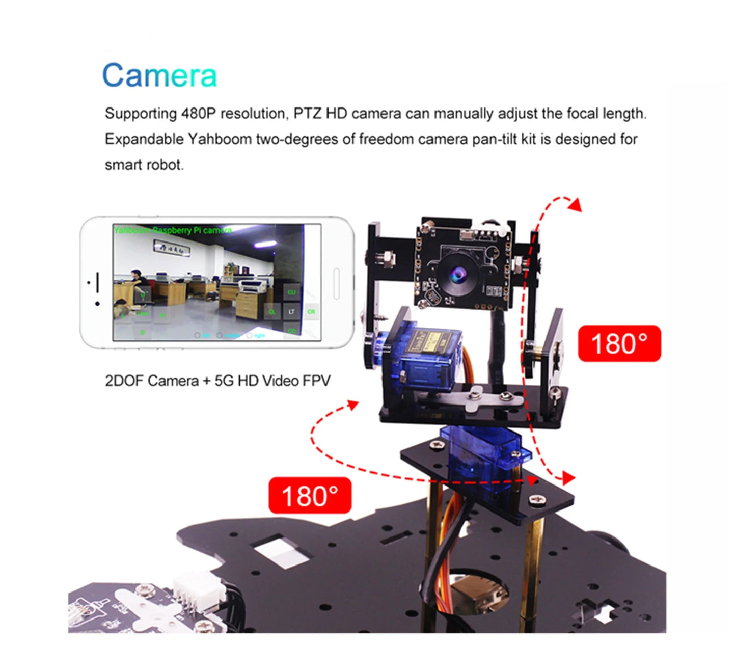 Custom custom Diy Stem Programmering Onderwijs Raspberry Pi 4 Smart 4WD Robot Auto Voor Ai Gameplays Met Sensor Module Manufacturer