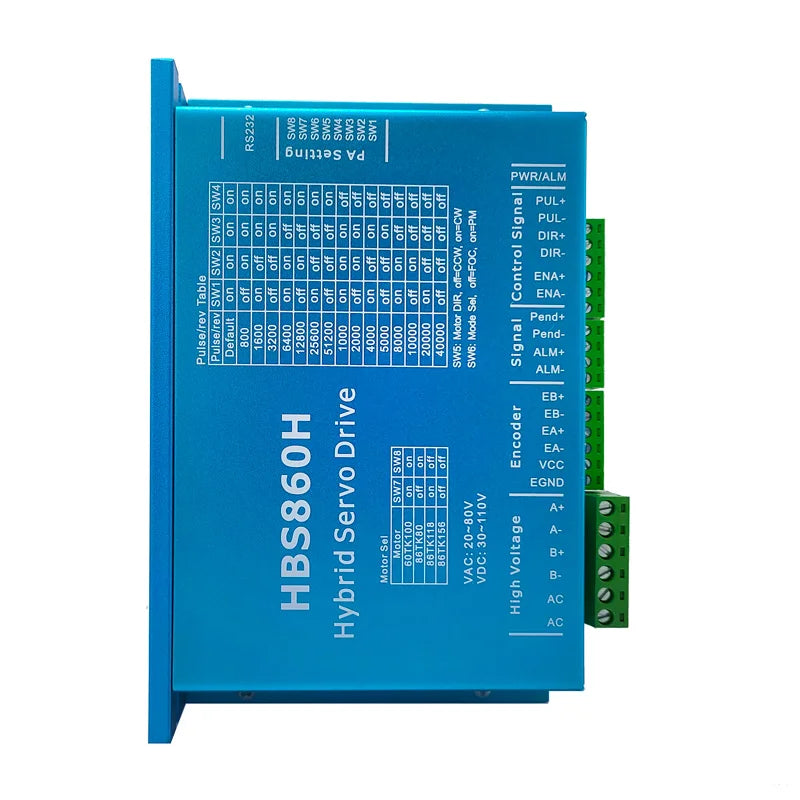 Custom HBS86H closed loop servo motor driver HBS860H hybrid step servo drive with RS232 port Manufacturer