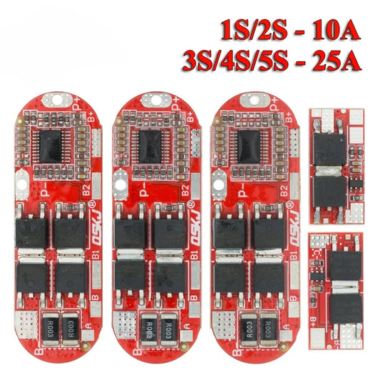 Custom BMS 1S 2S 10A 3S 4S 5S 25A Bms 18650 Li-ion Lipo Lithium Battery Protection Circuit Board Module Pcb Pcm 18650 Lipo Bms Charger Manufacturer