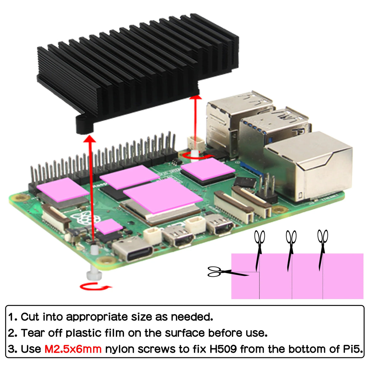 Custom Raspberry Pi 5 Passive Cooler H509 Heatsink