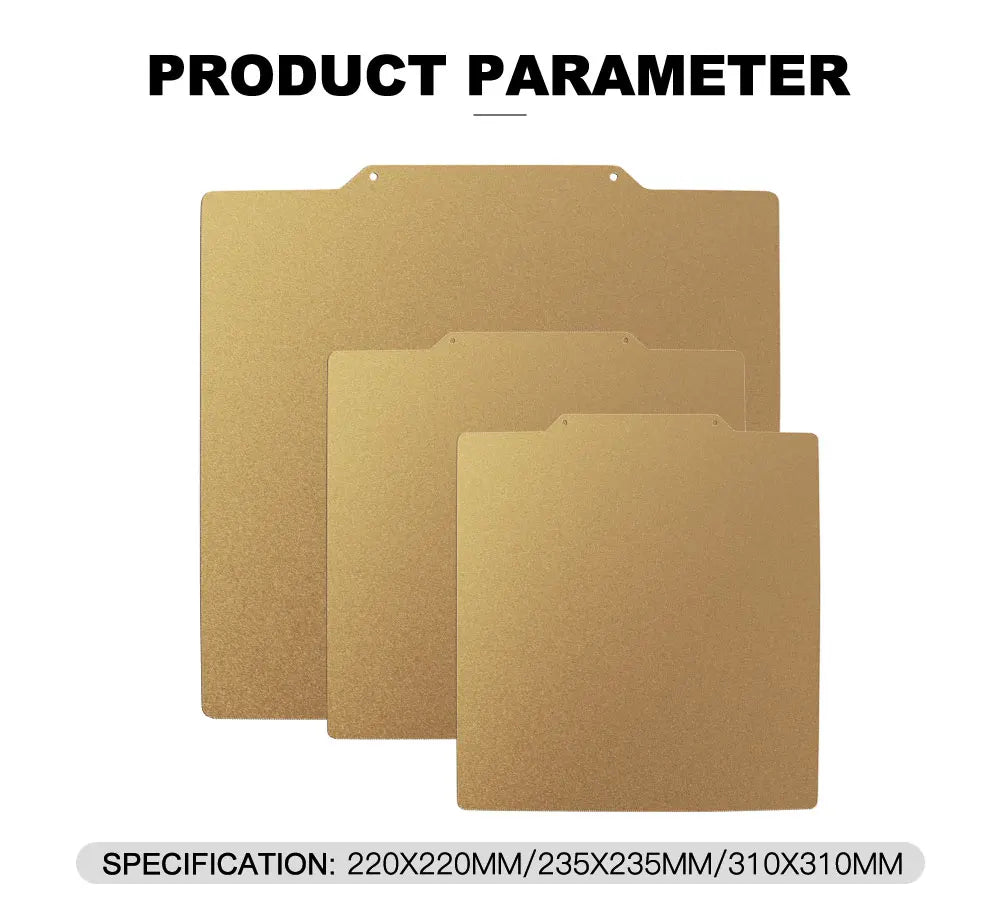 Custom 3D Printer 410*410mm Hot Bed PEI Powder Coated Spring Steel Plate Magnetic Base Double-Sided Printing for Ender 3 Manufacturer