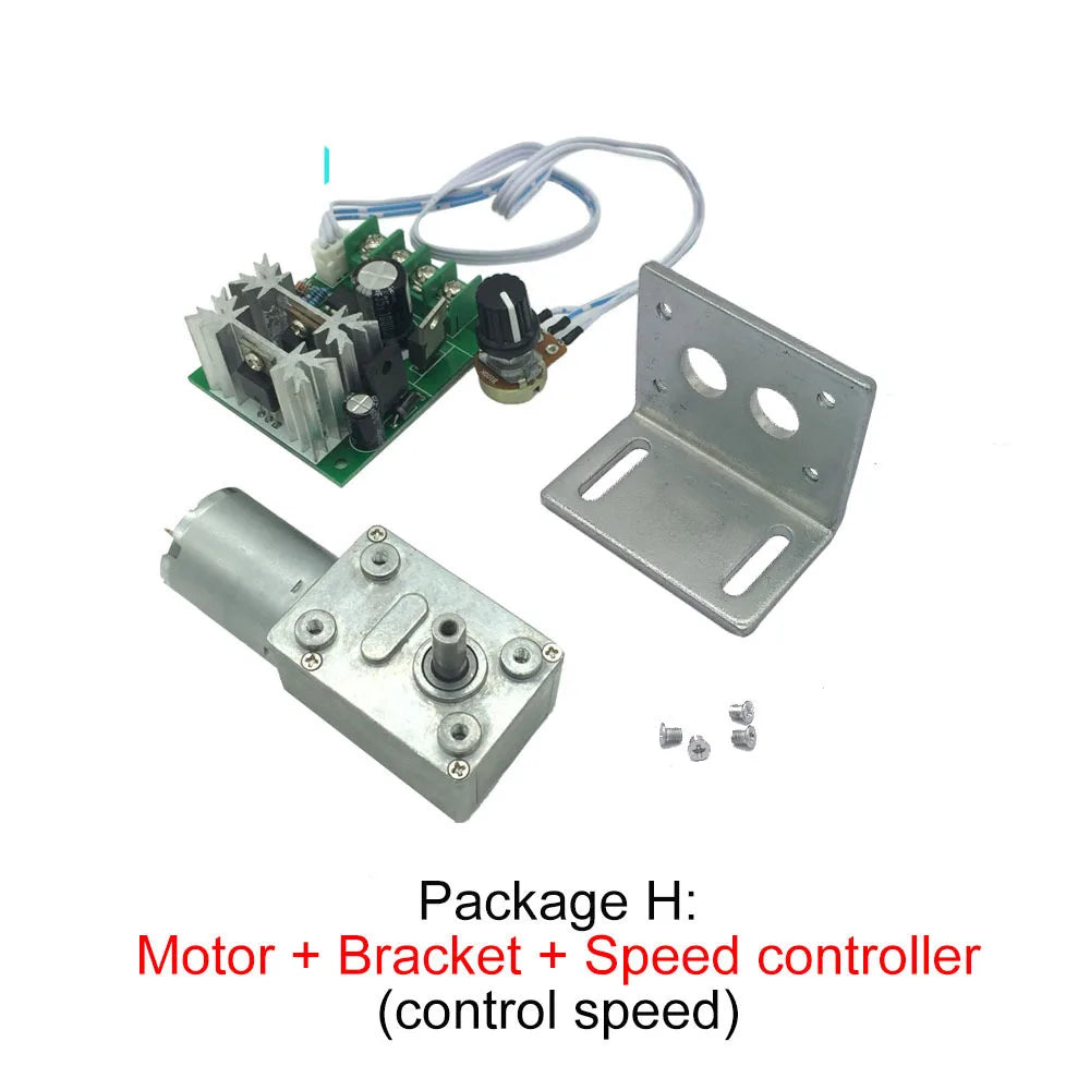 Custom JGY-370 Worm DC Motor Turbo Drive High Torque Mini Gear Motor 6v 12v 24v 3rpm-210rpm Geared Worm Reduction Motor Self-lock Manufacturer