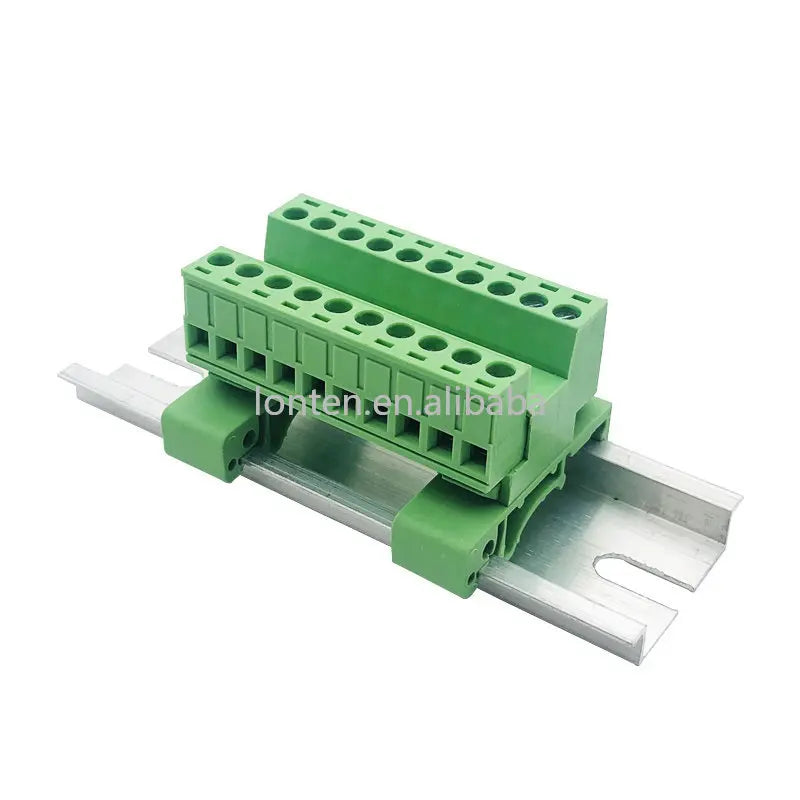 Custom 1Set 2EDG-UKR-5.08mm Plug-in Wiring Terminal 35mm Guide Rail Mounting Screw Terminal Block Pitch 5.08mm 2P-12P Manufacturer