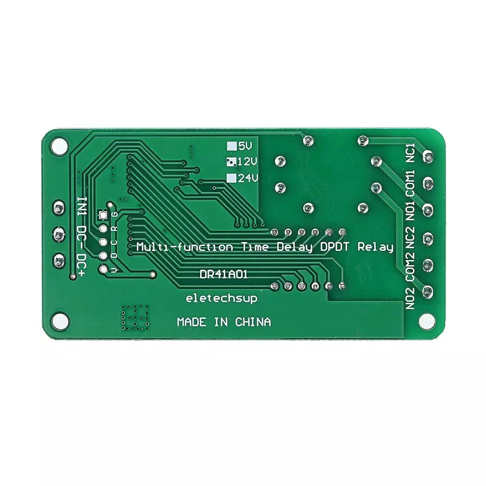 Custom Dual Channel 12V 5A Digital Tube DPDT Multi-function Time Delay Relay Timer Switch Module Manufacturer