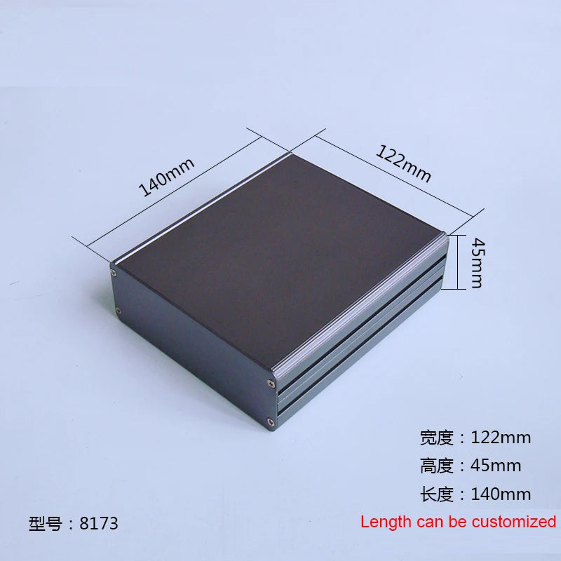 Custom gray color aluminum housing case for electronics project case 45(H)x122(W)x140(L) mm Manufacturer