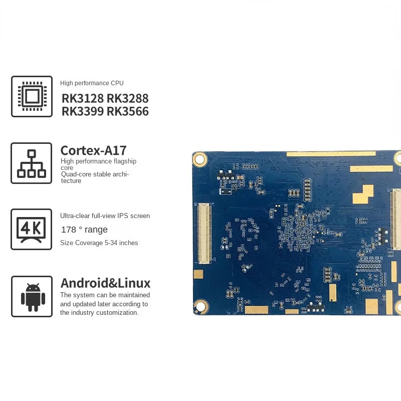 Custom RK3588RK3568RK3399 Android Linux artificial intelligence motherboard industrial control development board core Manufacturer