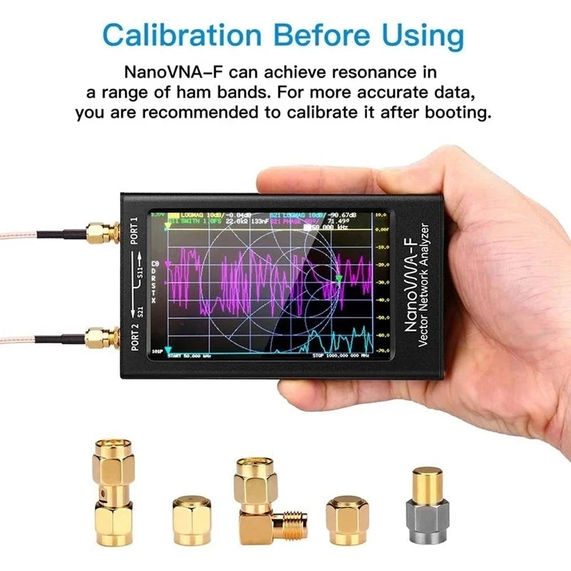 Custom modules Portable Handheld Vector Network Analyzer SWR Meter 50KHz-1000MHz 4.3 Inch IPS TFT Digital Display Touch Screen MF H Manufacturer