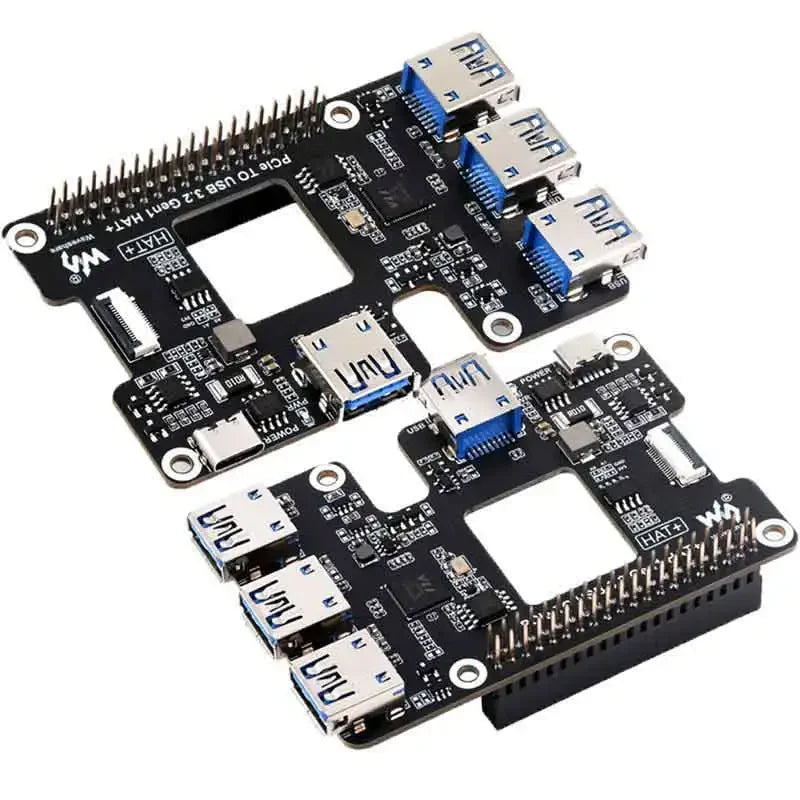 Raspberry Pi 5 PCIe To USB 3.2 Gen1 HAT PCIe to USB HUB 4x High Speed USB Ports
