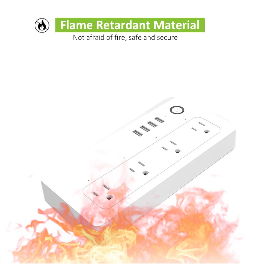 Custom Lonten smart home New WiFi Smartsocket  Power Strip Plug app Voice Control work with Alexa Google IFTTT US wifi Smart Socket Manufacturer