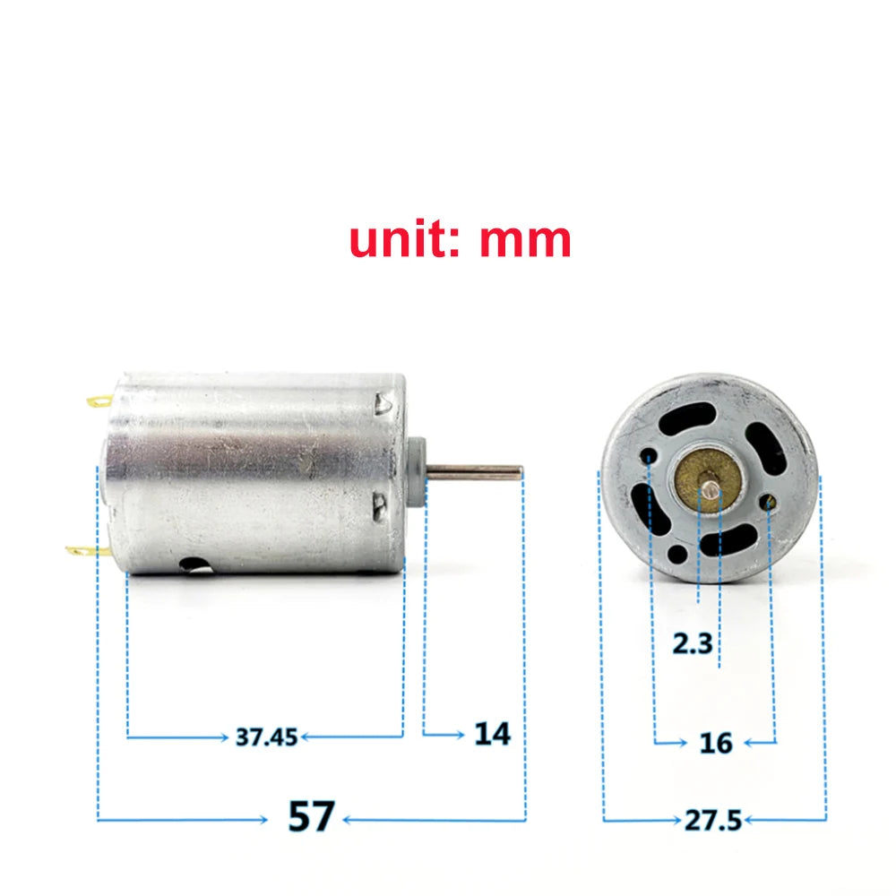 Custom RS-385PH-2075 Carbon Brush Motor DC 12V 11800RPM High Speed Large Torque with Cooling Hole for Electric Tools Toy Car Manufacturer