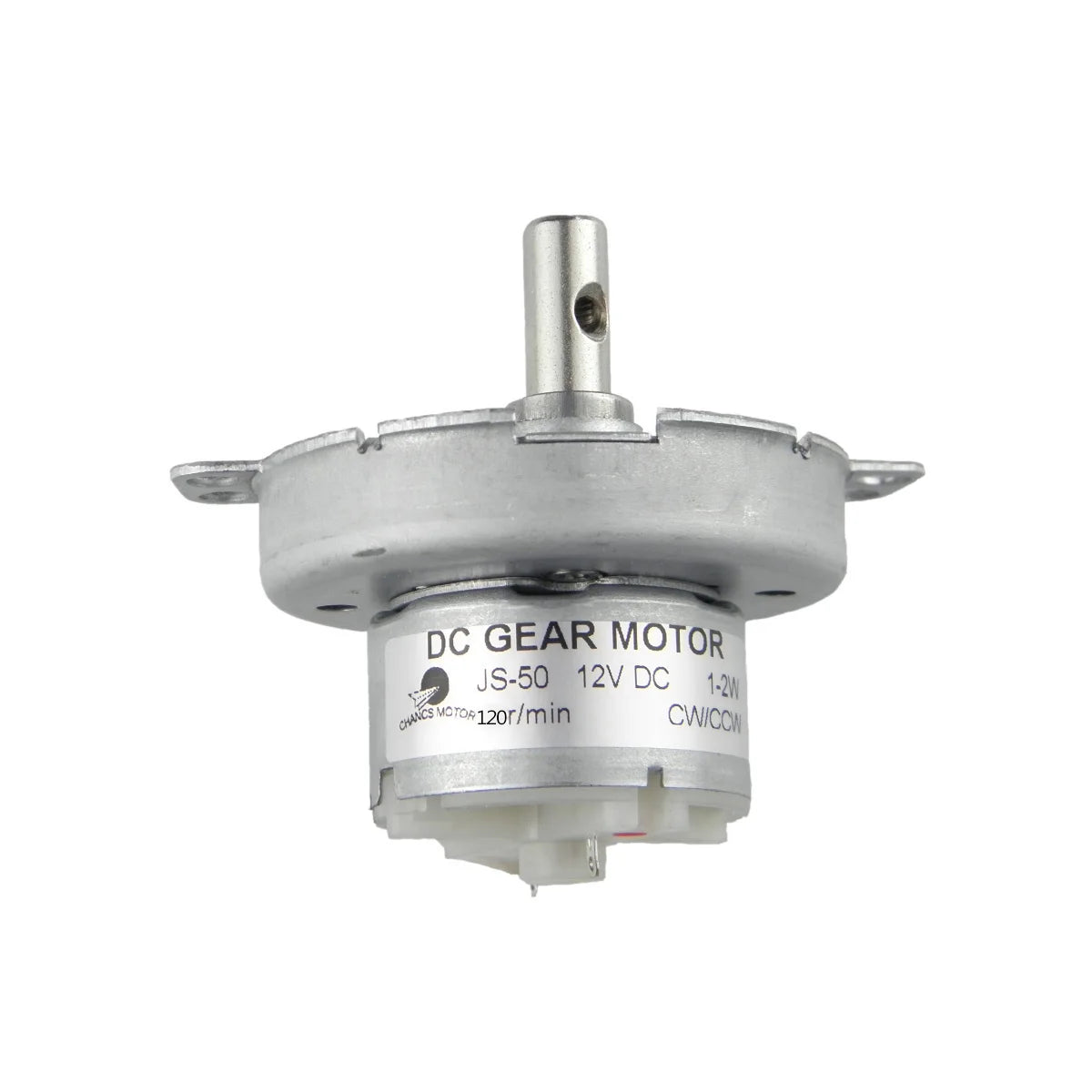Custom Gear Electric Motor JS-50 12V DC 120RPM Horizontal Hole Shaft Large Torque Rotating Display Stand Dedicated Manufacturer