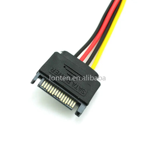 Custom Custom FDD Floppy Adapter Hard Drive Power Cable SATA 15 Pin male To 4 Pin Female Connector 18AWG wire Manufacturer