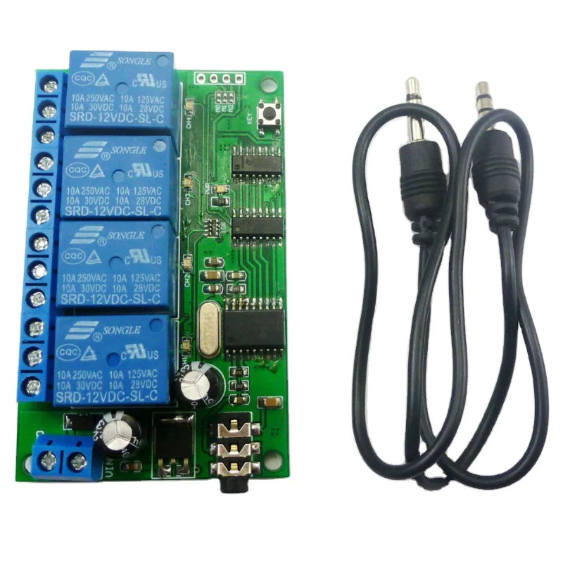 Custom OEM AD22B04 DC 12V 4ch MT8870 DTMF Tone Signal Decoder Phone Voice Remote Control Relay Switch Module Manufacturer