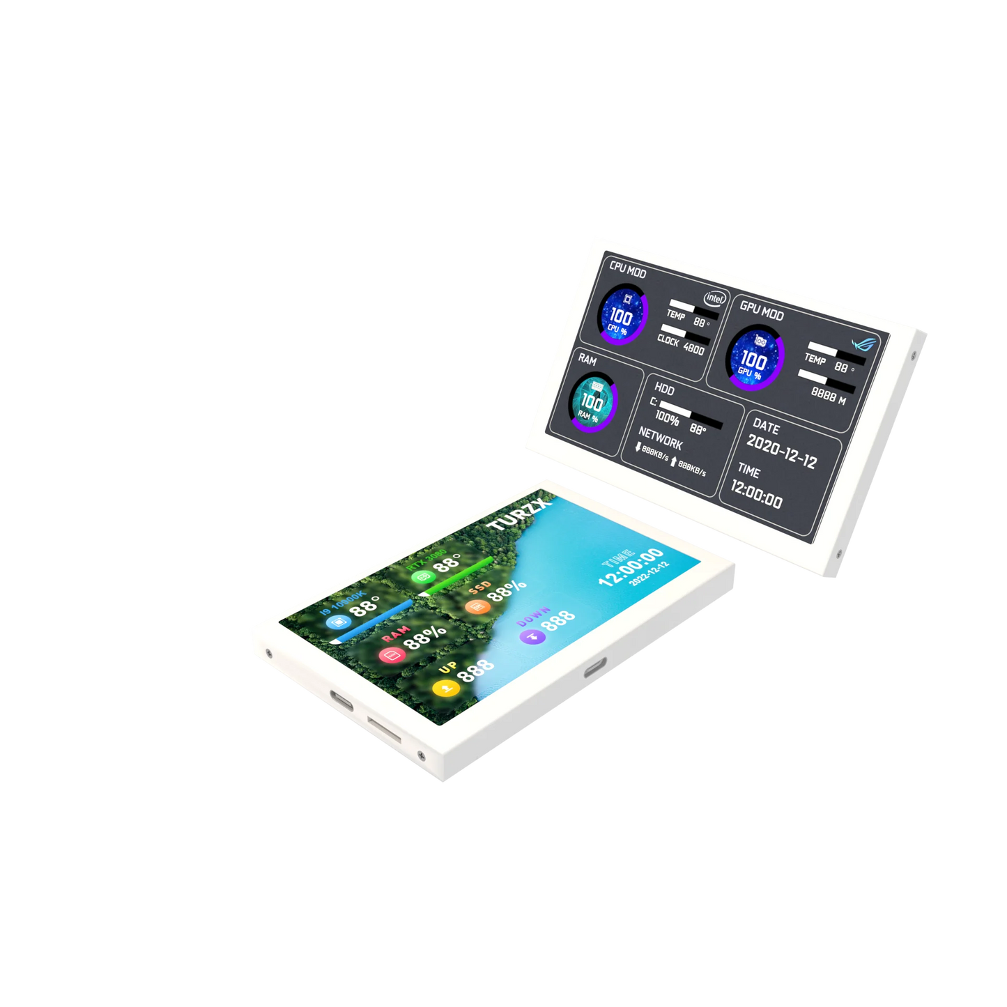 Custom 5 Inch IPS LCD Monitor 800*480 Display AIDA64 USB Display Sub-Screen Support dynamic video 1080P Manufacturer