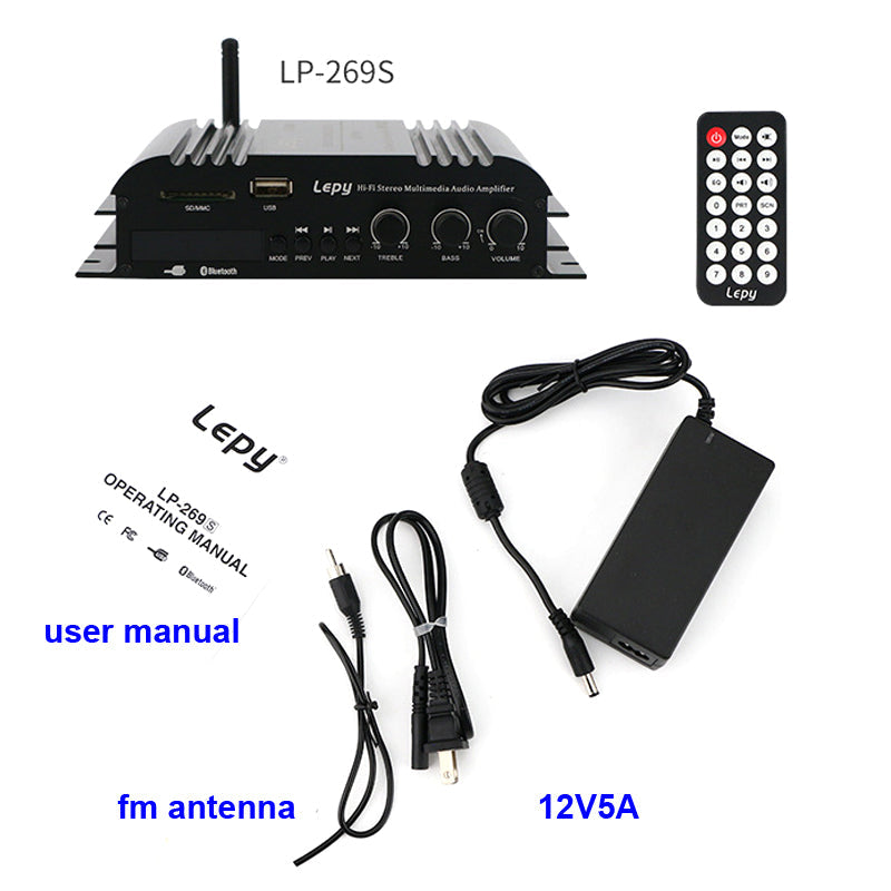 2*90W FM Mp3 Player Audio Power Amplifier HiFi Equalizer Car Home Theater Mp3 Decoder Music AMP  audio amplifier pcb assembly Customize