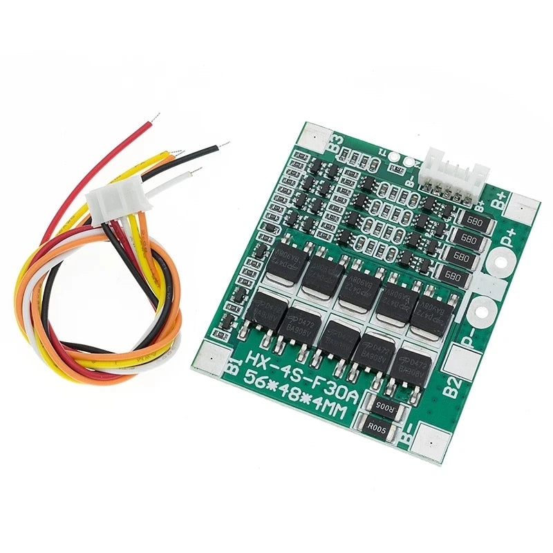 Custom 4S 30A 14.8V Li-ion Lithium 18650 Battery BMS Packs PCB Protection Board Balance Integrated Circuits 45x56mm Manufacturer
