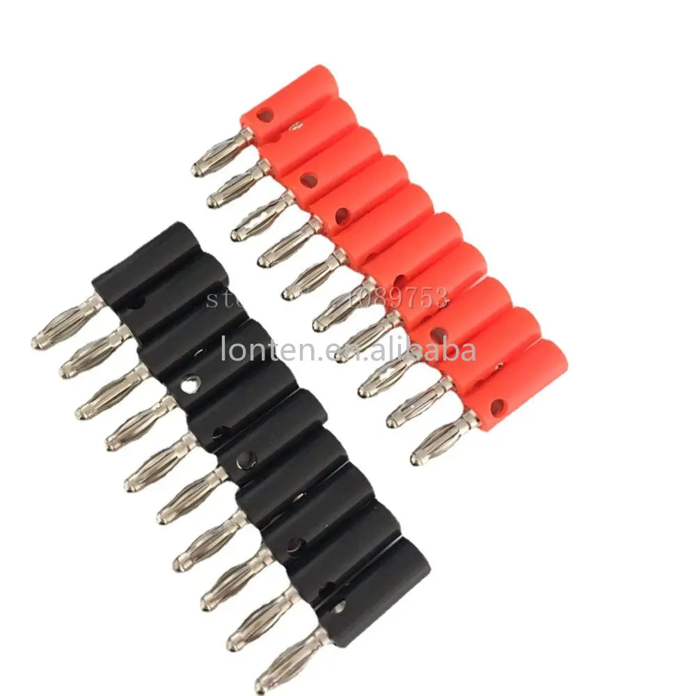 Custom Custom 10pairs 4mm Adapter Wire Cable Audio Speaker Banana Plugs Connector Black +Red Manufacturer