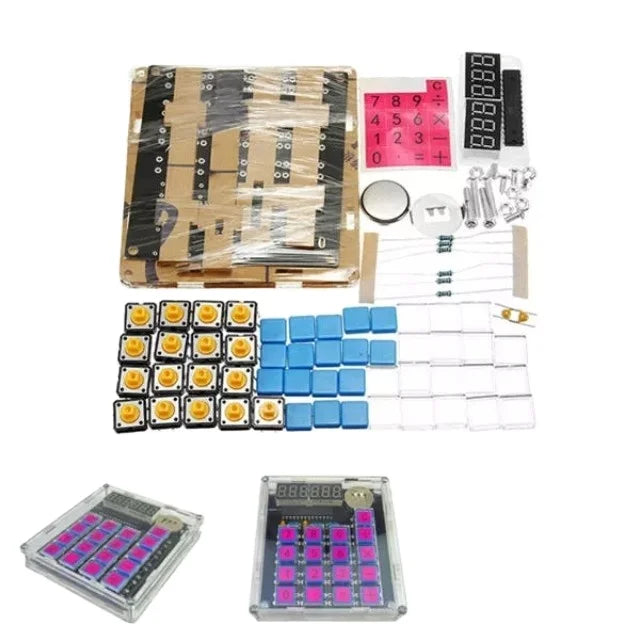 Custom Lonten DIY MCU Calculator Kit Digital Tube Calculator with Six bright red 7 segment LED module subtract, multiply, divide functi Manufacturer