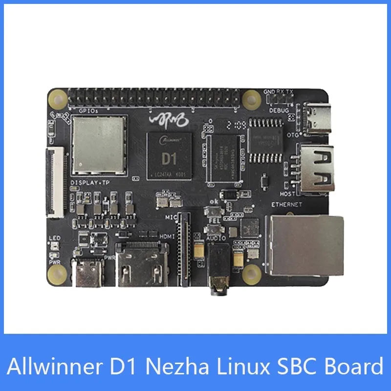 Custom Sipeed Nezha 64bit RISC-V Linux SBC Development board, Allwinner with 1GByte DDR3, Support Tina/Debian system Manufacturer