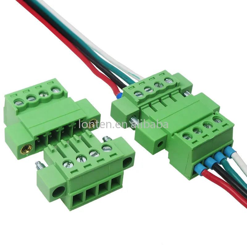 Custom 5Sets 15EDG 3.81 2/3/4/5/6/7/8 Pin Right Angle Screw Terminal Block Connector 3.81MM Pitch Plug + Pin Header Socket Manufacturer