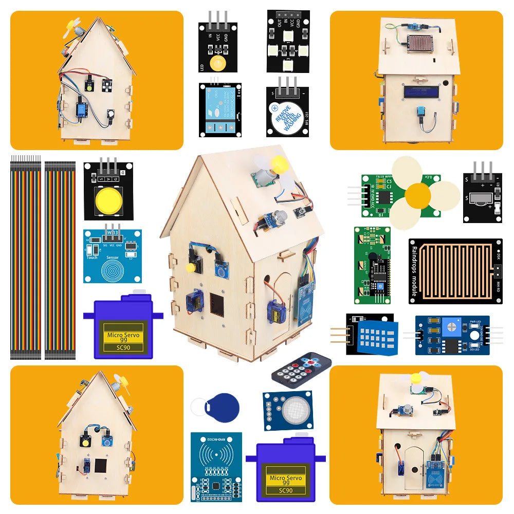 Custom Nano Wooden House STEM Programming Kit Smart Home Starter Kit DIY Wooden House Programming IoT Kit Manufacturer