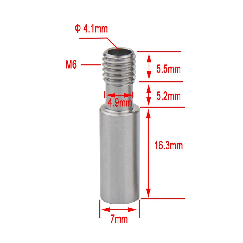 Custom 2pcs 3D Printer CR10 Ender 3 Special 4.1mm Throat Bowden Tube Long Thread For 1.75 mm Filament 3D Printers Parts Full Metal Part Manufacturer