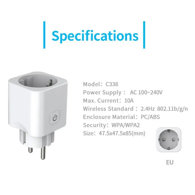 Custom New Smart Plug Wifi Smart Socket EU Mini Plug Outlet EWeLink Works With Alexa Google Home Mini IFTTT Smart Home Manufacturer