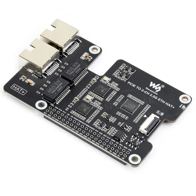 Custom Raspberry Pi 5 PCIe to Dual 2.5G Ethernet Adapter Board-Driver-Free Plug and Play