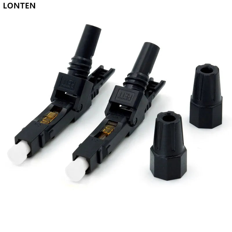 Custom 100PCS FTTH SC UPC single-mode fiber optic SC UPC quick connector FTTH Fiber Optic Fast Connector SC Connector Manufacturer