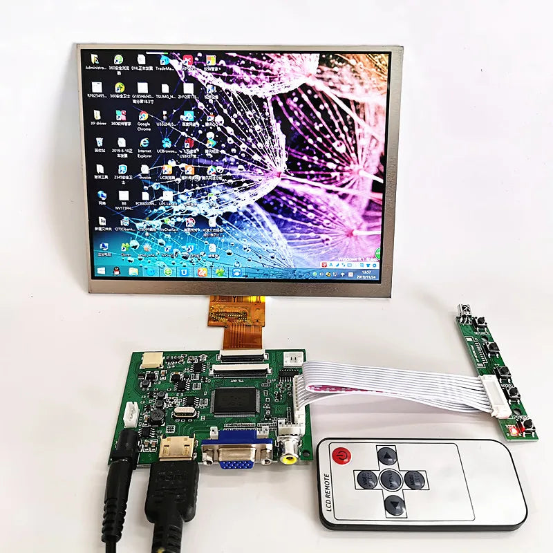 Custom 8 inch  IPS 1024 * 768 LCD panel+LCD driver module DYI kits for Raspberry Pi 3B 2 Car LCD module Manufacturer