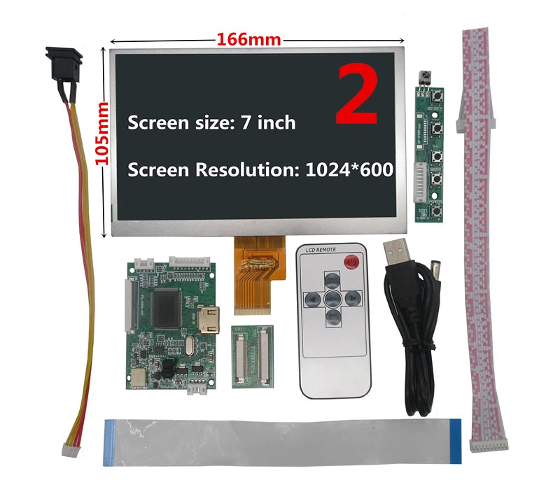 Custom 7 Inch 1024*600 EJ070NA-01J HD-Compatible Screen LCD Display Driver Board Monitor For Raspberry Pi B+ 2 3 Banana/Orange Manufacturer