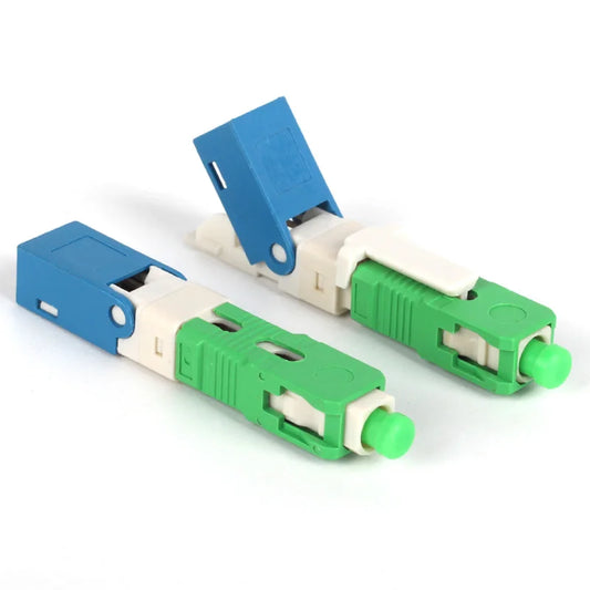Custom 100PCS FTTH SC APC Optical fibe quick connector SC APC FTTH Fiber Optic Fast Connector SC Connector Manufacturer