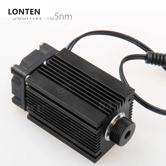 Custom Lonten 300mW 405nm Focusable Blue Violet Laser Module for DIY Laser Printer Engraving Machine Engraver with cooling fan Manufacturer