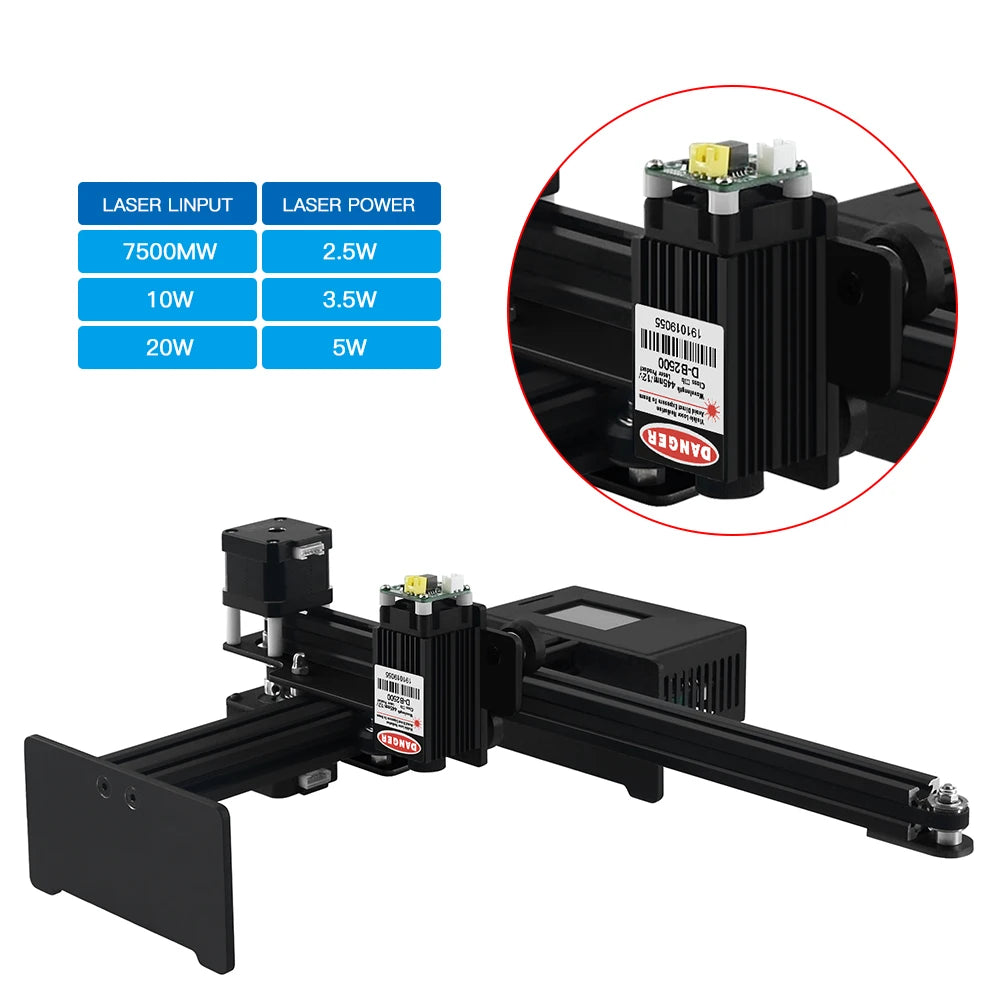 Custom Laser Head Module 7000mw/10W/20W Blu Light Laser Head for DIY Carving Engraving Machine Engraver Accessory DIY Tools Manufacturer