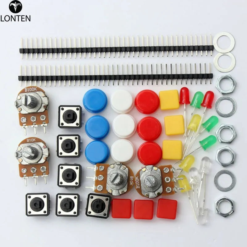 Custom Lonten Electronic Parts kit accessories Resistors Switch Button Kit B10k Rotary Potentiometer Manufacturer